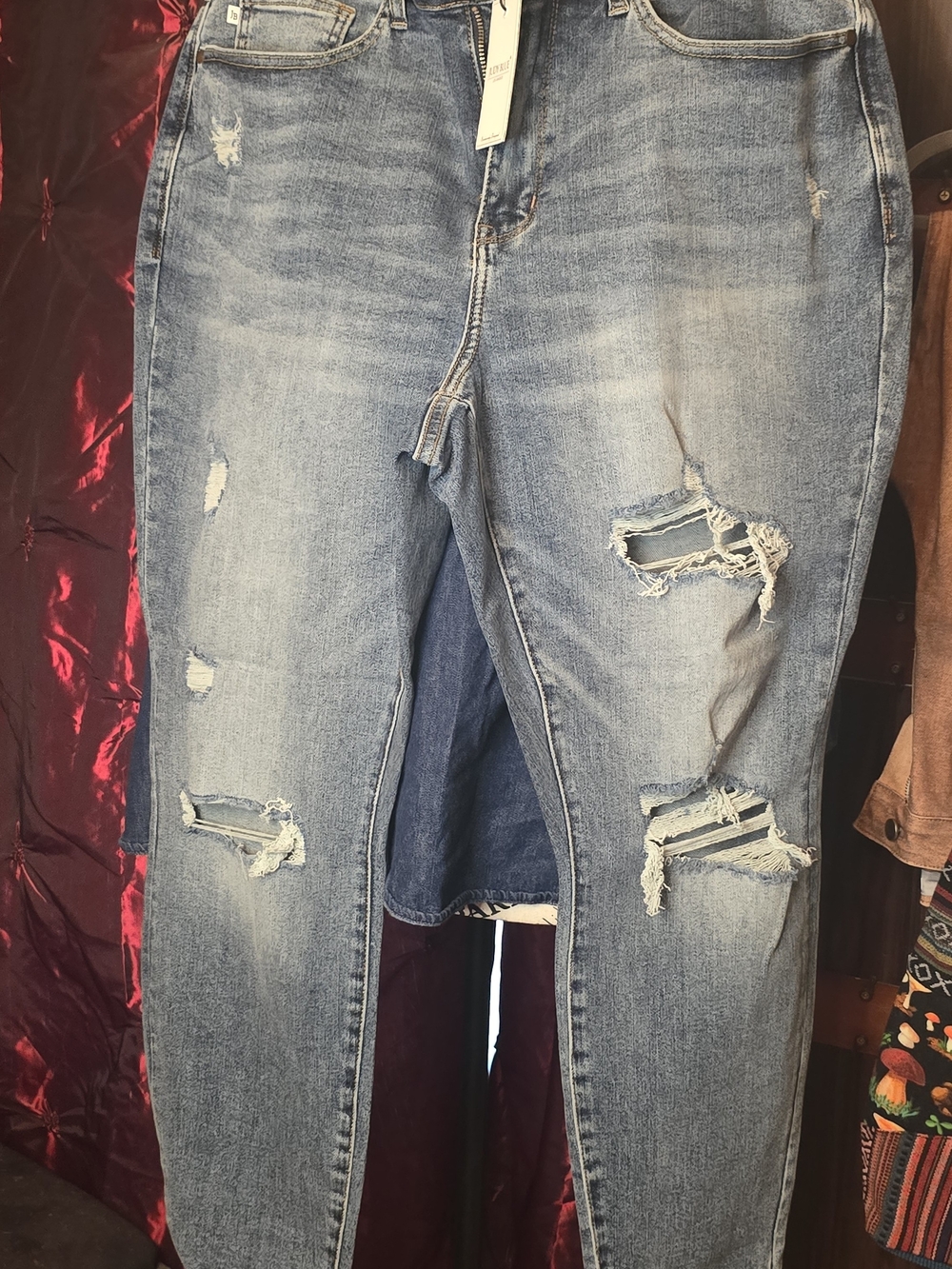 Judy Blue Light Wash Distressed Skinny Jeans